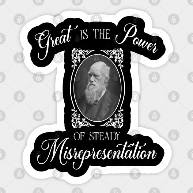 Misrepresentation | Charles Darwin Sticker by jverdi28